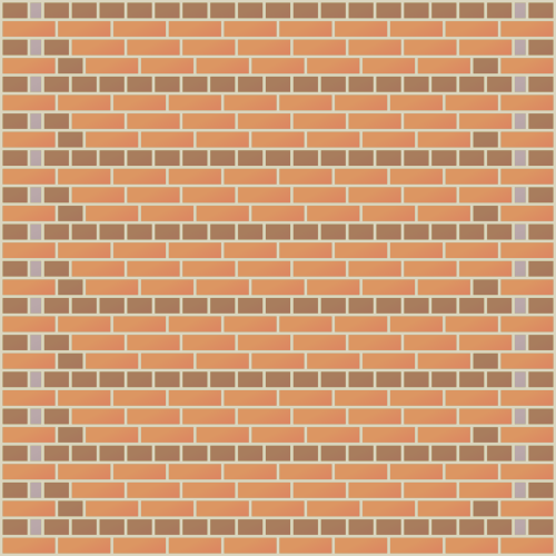Diagram of a raking English Garden Wall bond wall