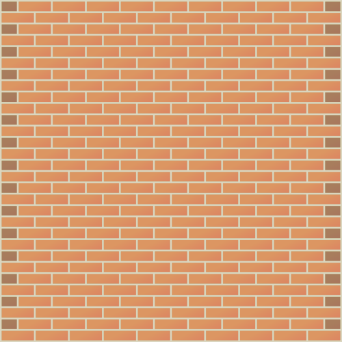 Diagram of a Stretcher bond wall