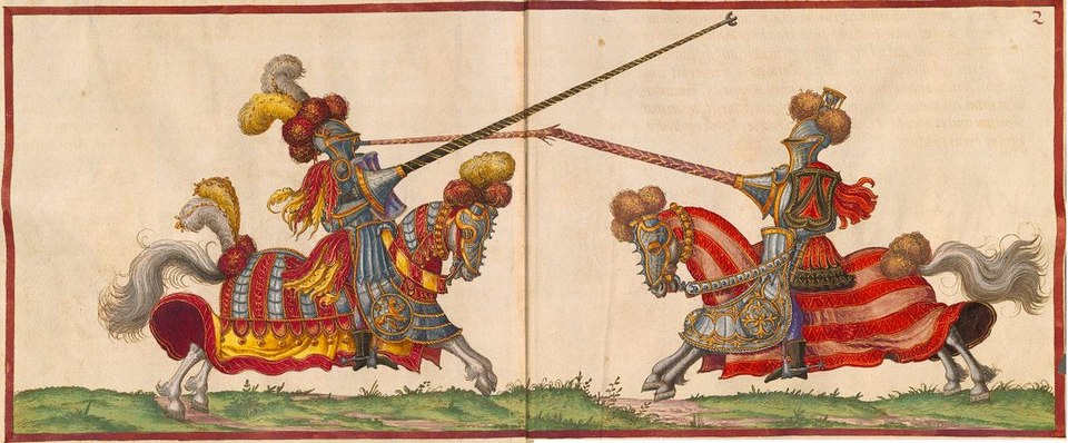 Renaissance Illustration of Jousting