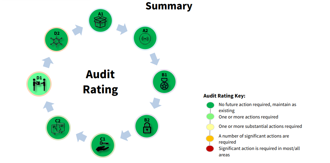 Diagram of Nottinghamshire Audit Results
