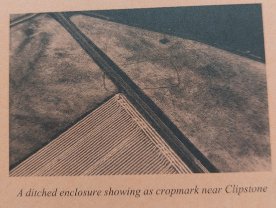 Aerial photograph of a cropmark