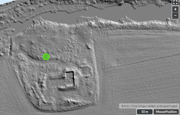 LiDAR image of a deserted church